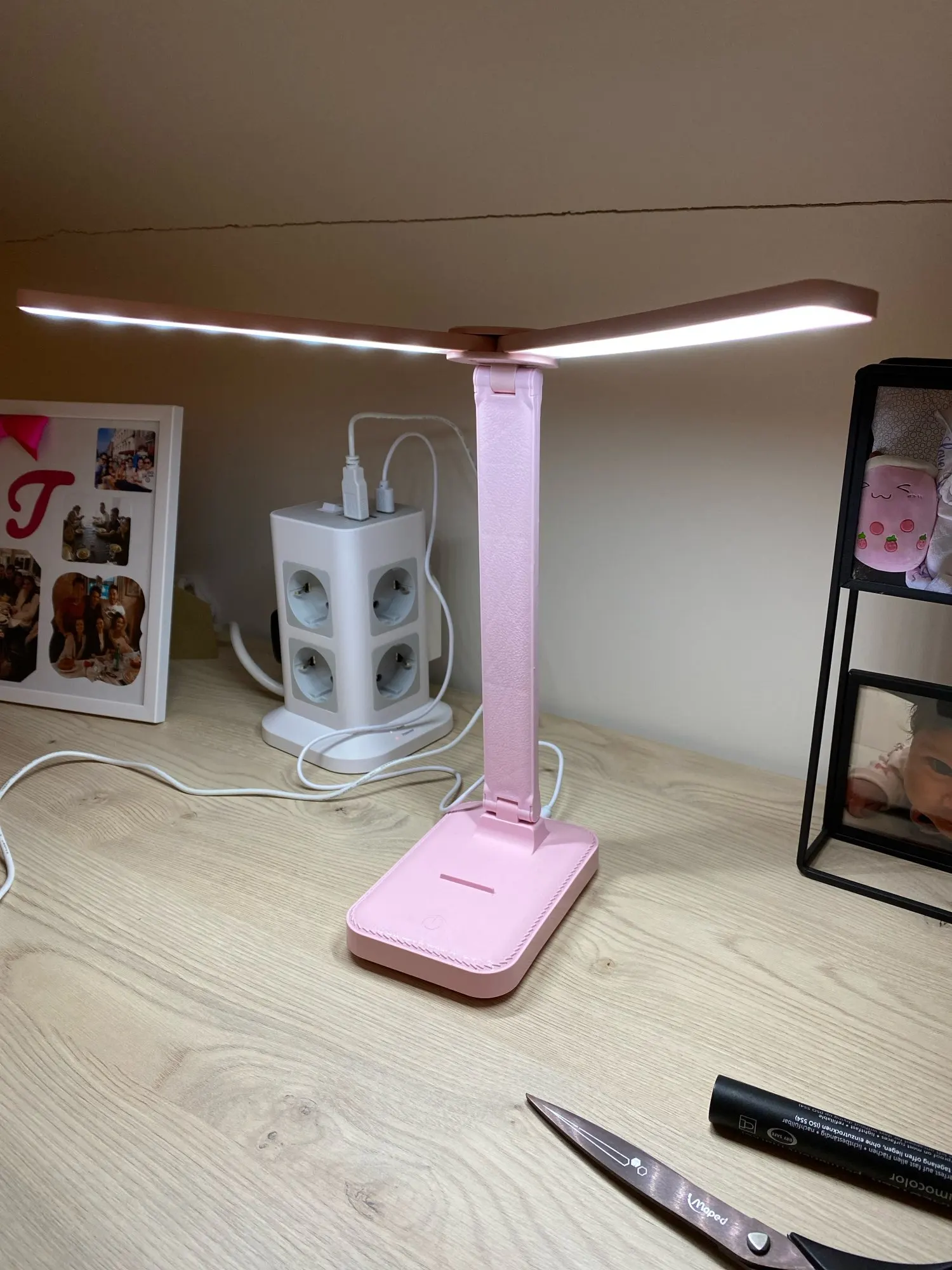 LED Desk Lamp, 3 Dimmable Levels, Touch Night Light, Eye Protection, Foldable Design photo review