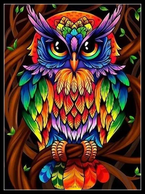 

2024Decor Owl - Counted Cross Stitch Kits - DIY Handmade Needlework Embroidery 14 CT Aida Sets DMC Color