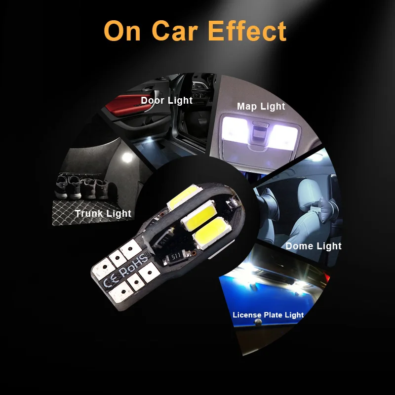 LED ڵ ׸   , , ڵ ȣ , W5W T10 LED  Canbus 5730 8SMD 12V 6000K 194 168, 10 