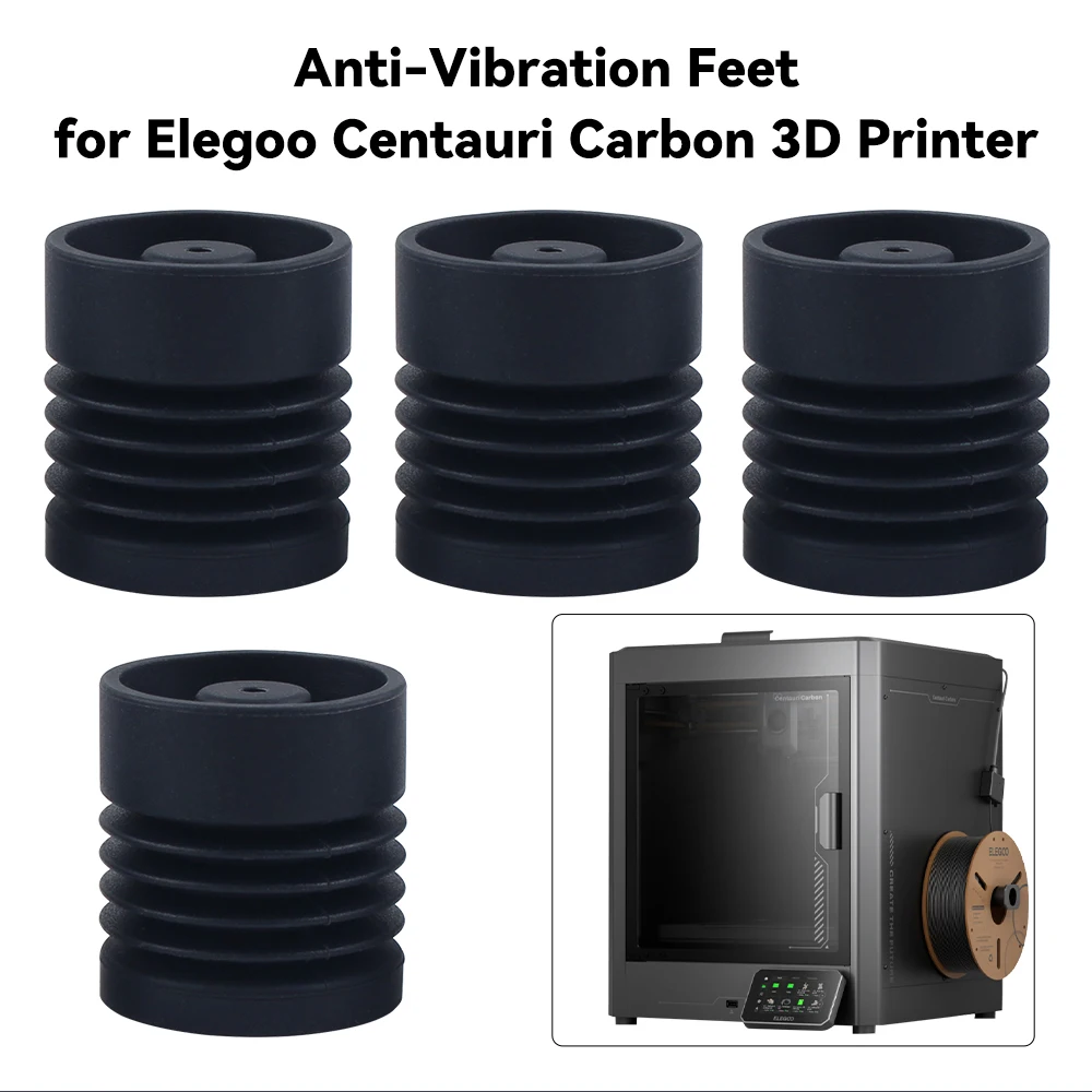 Anti-Vibrations-Füße für Elegoo Centauri Carbon 3D-Drucker, 4 Stück, weiche und elastische Füße, 3D-Drucker-Ersatzteile – Detail 1