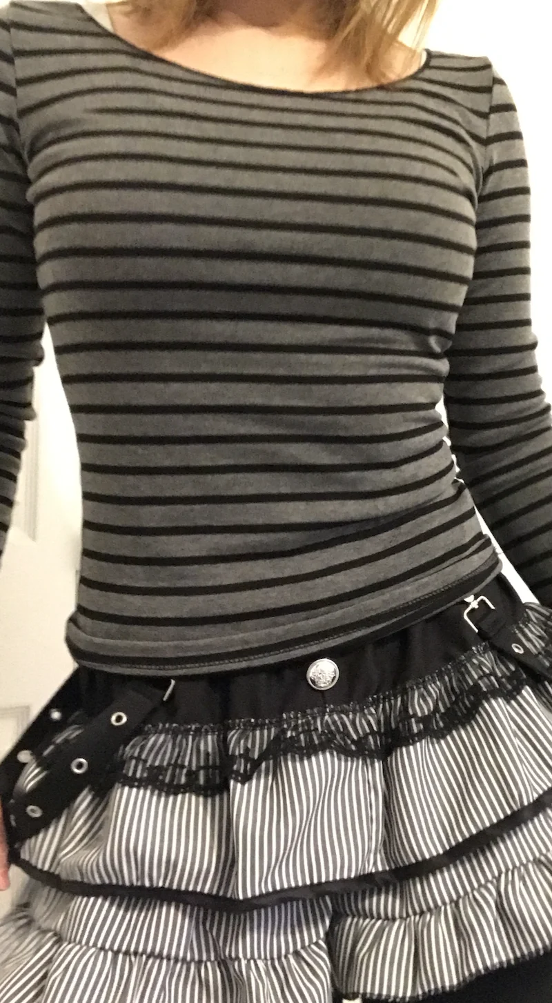 Grunge Striped Long Sleeve, customer photo