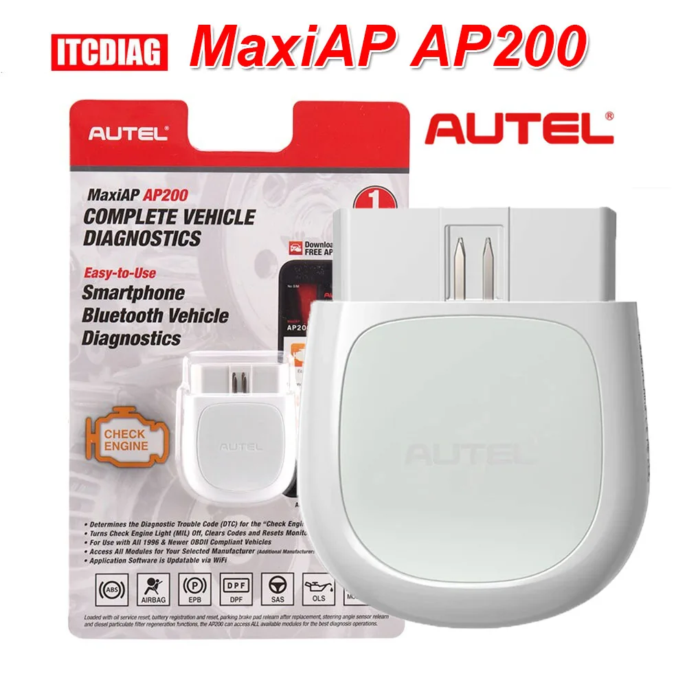 

Autel AP200 Bluetooth OBD2 Scanner AP 200 Automotivo OBD 2 TPMS Code Reader Full Systems Scan Tools Car Diagnostic Tool In Stock