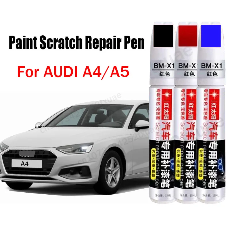 Car Paint Repair Pen for Audi A4 A5 Paint Fixer Repair Touch-Up Pen Black White Red Blue Gray Paint Care Accessories