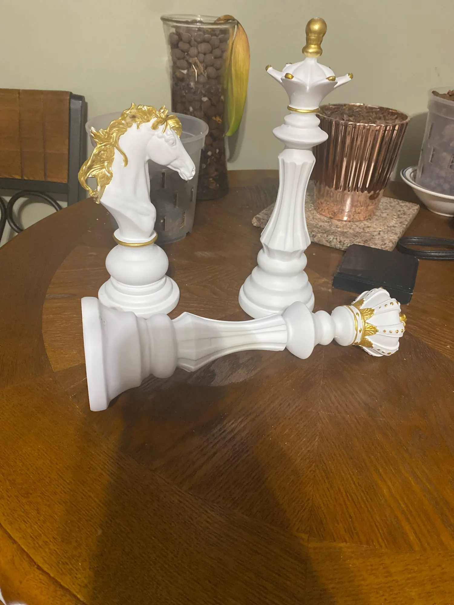 Elegant Chess Resin Figurines - King, Queen, Knight Decor Set photo review