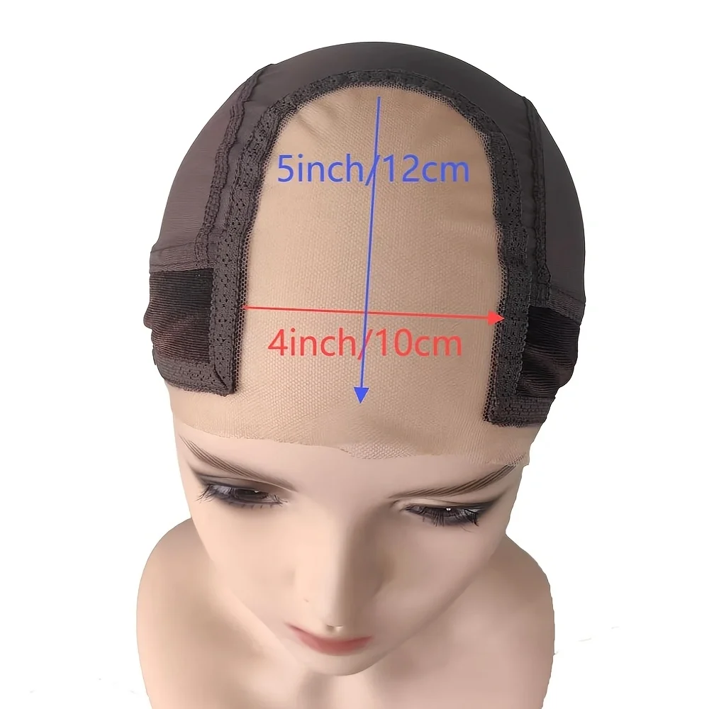 3 pcs U-Type Lace Wig Grip Cap, Adjustable Wig Cap with Headband, Non-Slip Gripper to Keep Wigs Lace Front In Place MSHL-023