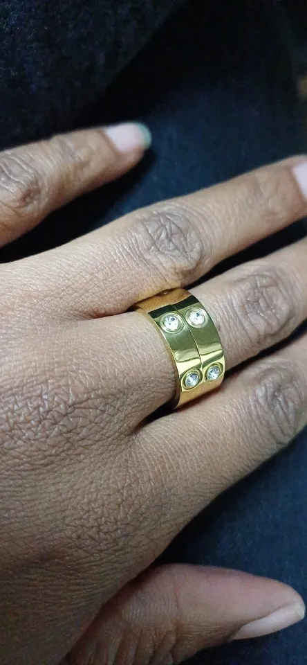 Stainless Steel Rose Gold Color Ring for Women photo review