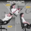Gtplayer Gaming Chair Fabric with Pocket Spring Cushion, Big and Tall Gaming Chair 350Lbs High Back Computer Chair