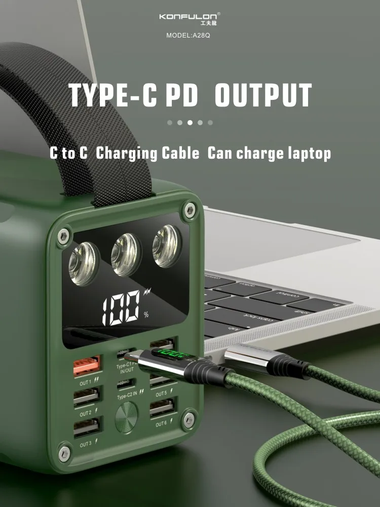 Batterie Externe 60000mAh USB-C – Charge Rapide 22.5W avec Écran LCD NESTO.MA