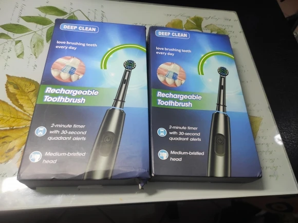 Sonic Electric Toothbrush Rechargeable Rotary Adult Waterproof with Timer 5 Modes & 4 Replaceable Brush Heads for Teeth Cleaning photo review