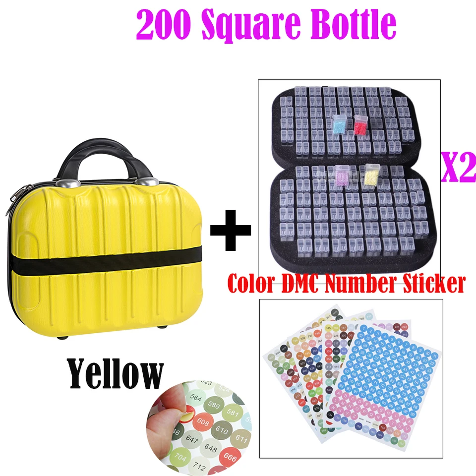 double layer 140 Grids boxs diamond painting Tools Storage bag Diamond  Embroidery Accessories mosaic Carry Case Container Hand B