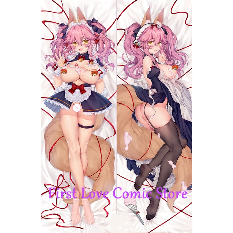 

Dakimakura Anime Fox Ears Seductive Giant Breasts Double Sided Print Life-size Body Pillow Cover Decoration