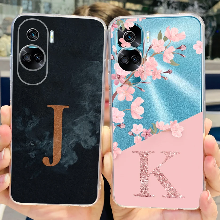 Per Honor 90 Lite Case Crt-Nx1 2023 New Fashion Letters Cover Custodia In Silicone Trasparente Per Honor 90 Pro Honor90 Lite Soft Shell