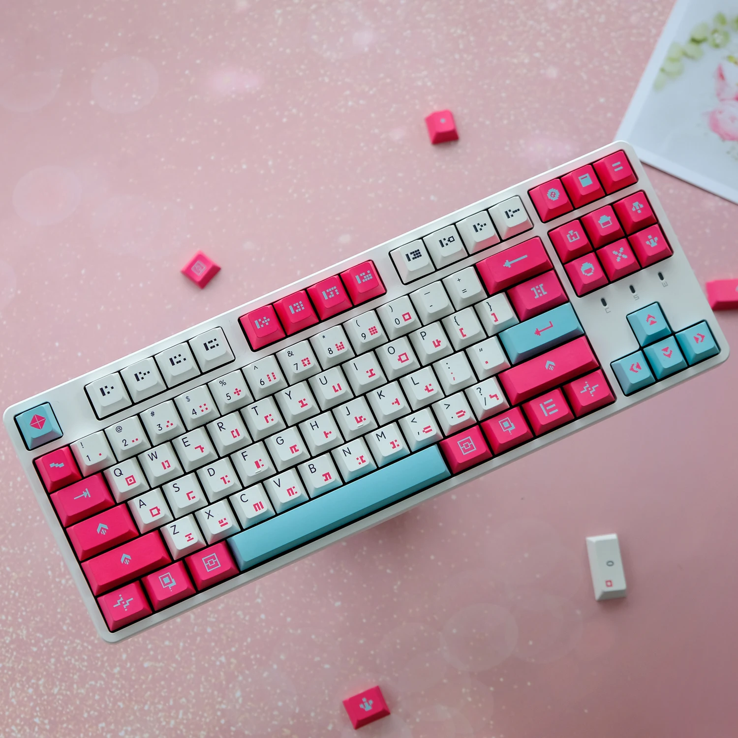 MX ġ 130 Ű 帮 Űĸ, ü  GMK Űĸ, PBT  ȭ  Ű  ׸ Űĸ