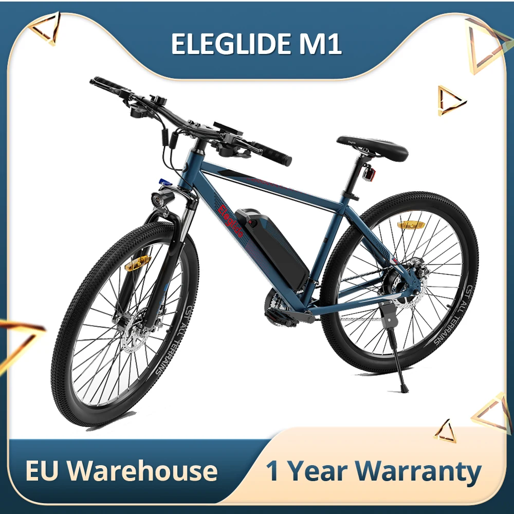 Eleglide M1 Bici Elettrica Mtb Bike Mountain Urban Bicycle 27.5 Pollici Pneumatici 250W Motore Brushless 25 Km/H Velocità Massima 65Km