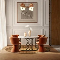 Ensemble de 2 tables basses en forme de cœur avec aspect marbre, tables d'appoint décoratives modernes, adaptées aux salons et aux bureaux 3