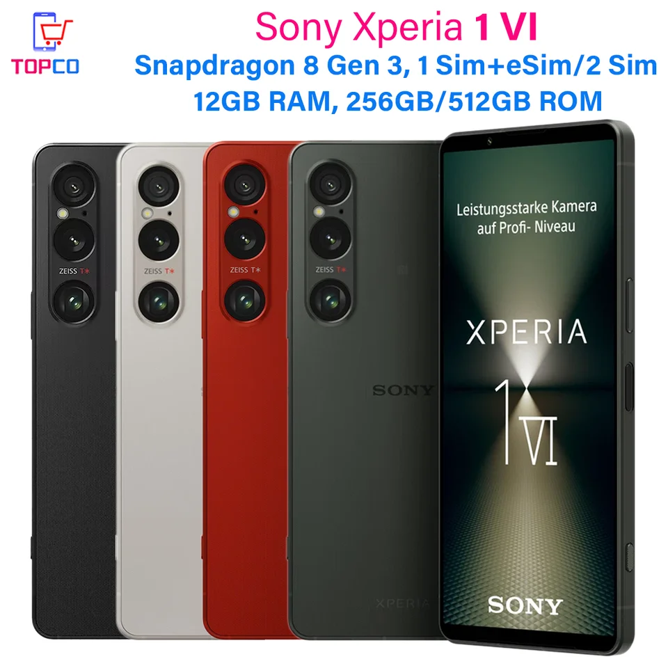 Sony Xperia 1 VI 5G XQ-EC54 EC72 256G/512G ROM 12GB RAM LTPO OLED