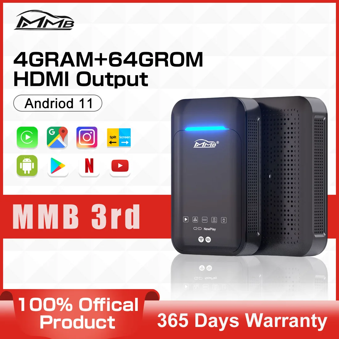 Mmb Carplay Andriod Box Wireless Android Auto Dongle Hdmi Tv Netflix E Youtube Video Streaming Box Apple Carplay Adapter Magic Box
