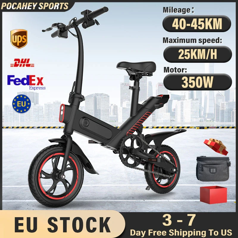 Rower elektryczny dla dorosłych 350W moc szczytowa 36V 10.4AH 14 Opony Cal E Bike 25 km/H