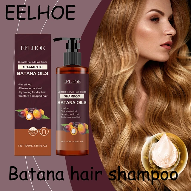 EELHOE Batana-Haarshampoo, verhindert Trockenheit, glättend, reduziert verschüttete Enden, Ölkontrolle, nährendes, reparierendes Shampoo für rissiges Haar