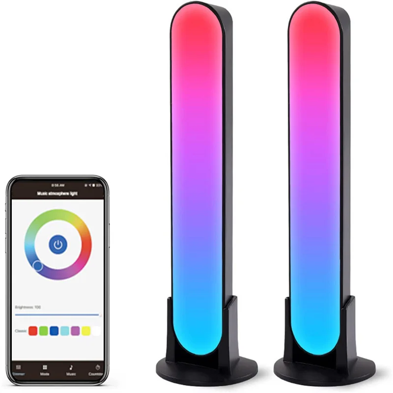 RGB Symphony LED Desktop Night Light - App Controlled Music Rhythm Atmosphere Lamp
