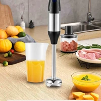 Mixeur plongeant 4-en-1, 5 vitesses réglables, en acier inoxydable, idéal pour les purées, smoothies, milkshakes, soupes, sauces, ivoire 3
