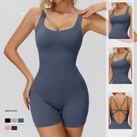 TRY TO BN Gym Jumpsuit Sports Cross Beautiful Back Sportswear Bodysuit Fitness One Piece Set Workout Running Women Yoga Clothing - Image 2