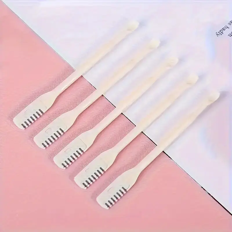 Karsyngirl 3/5/10Pcs 코 헤어 리무버 360 회전 비강 가위 코 헤어 트리머 여성용 남성용 수동 코 헤어 트리머