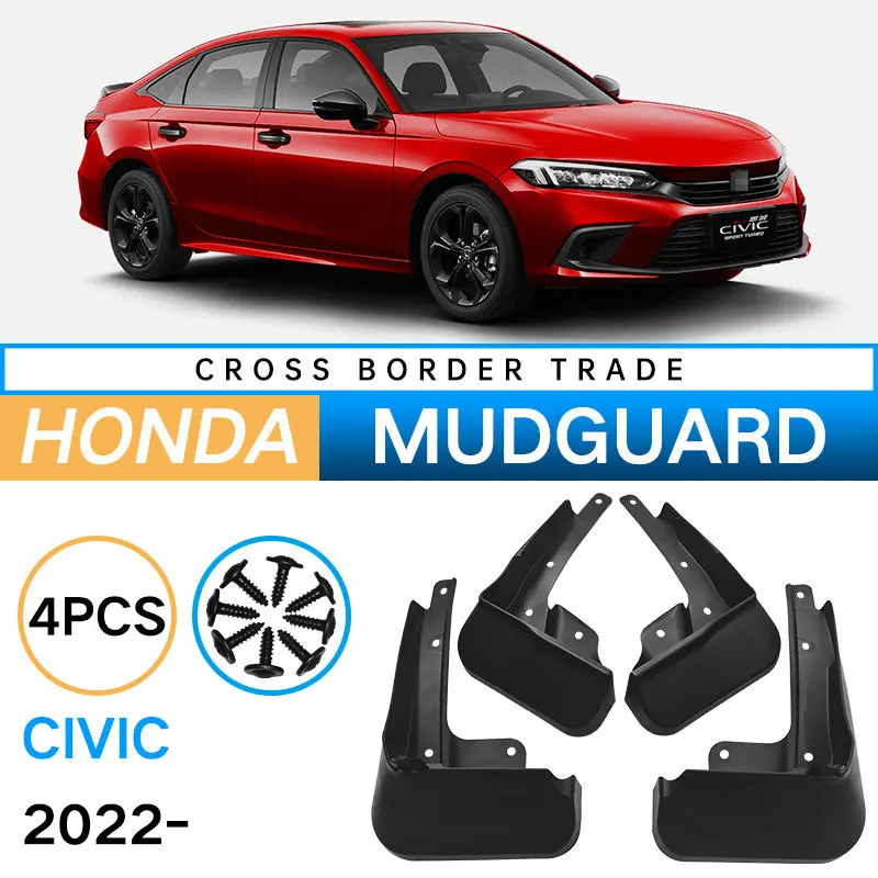 

4 шт., брызговики для Honda Civic Sedan 11 поколения 2022 2023 2024