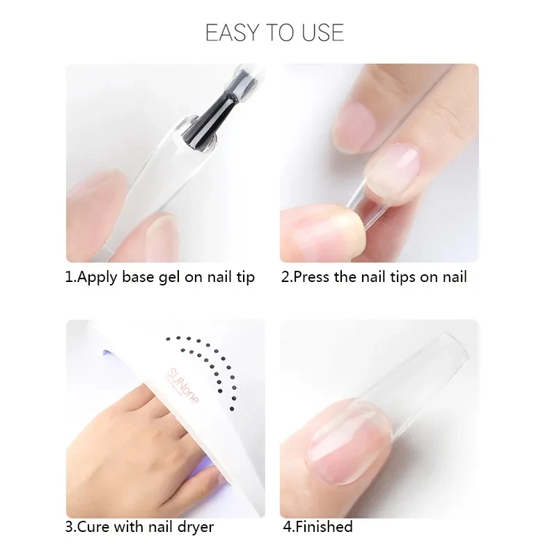 Jillnails Soak Off Base Gel Glue for Nail Tips Rhinestone 10ml nail glue nail gel gel polish base and top coat