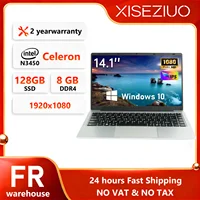 Ordinateur portable 14 pouces, 8 Go de RAM, 128 Go de SSD, PC portable 2,56 GHz Quad Core, ultra fin et léger, pour étudiants, avec WiFi, Bluetooth, écran HD, compatible Windows 10, pour le bureau, les études, argenté 1