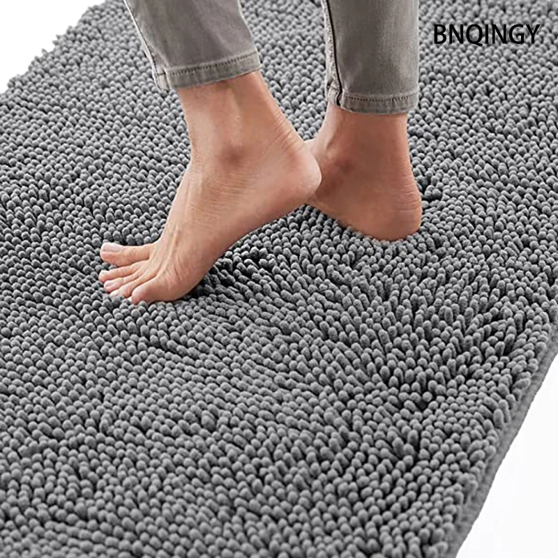 Nonslip Memory Foam Shaggy Bath Mat - Absorbent & Washable