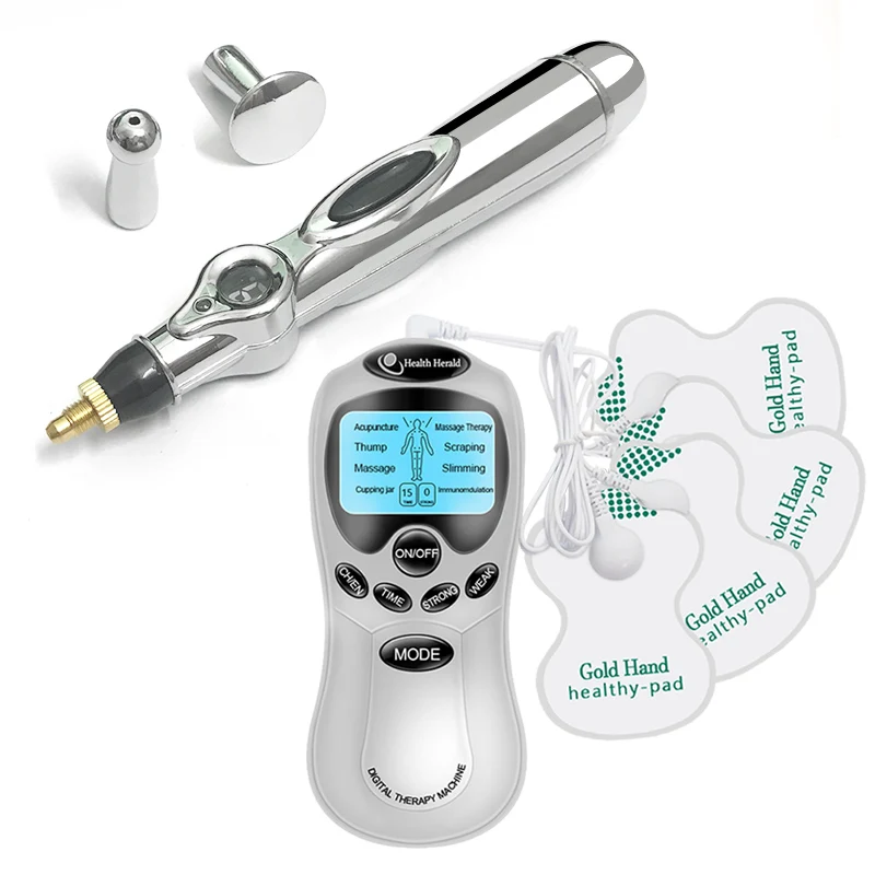 Acupuncture Massage Pen Stick EMS 8 mode Physiotherapy Tens Machine Microcurrent Body Neck Massager Muscle Electrostimulator