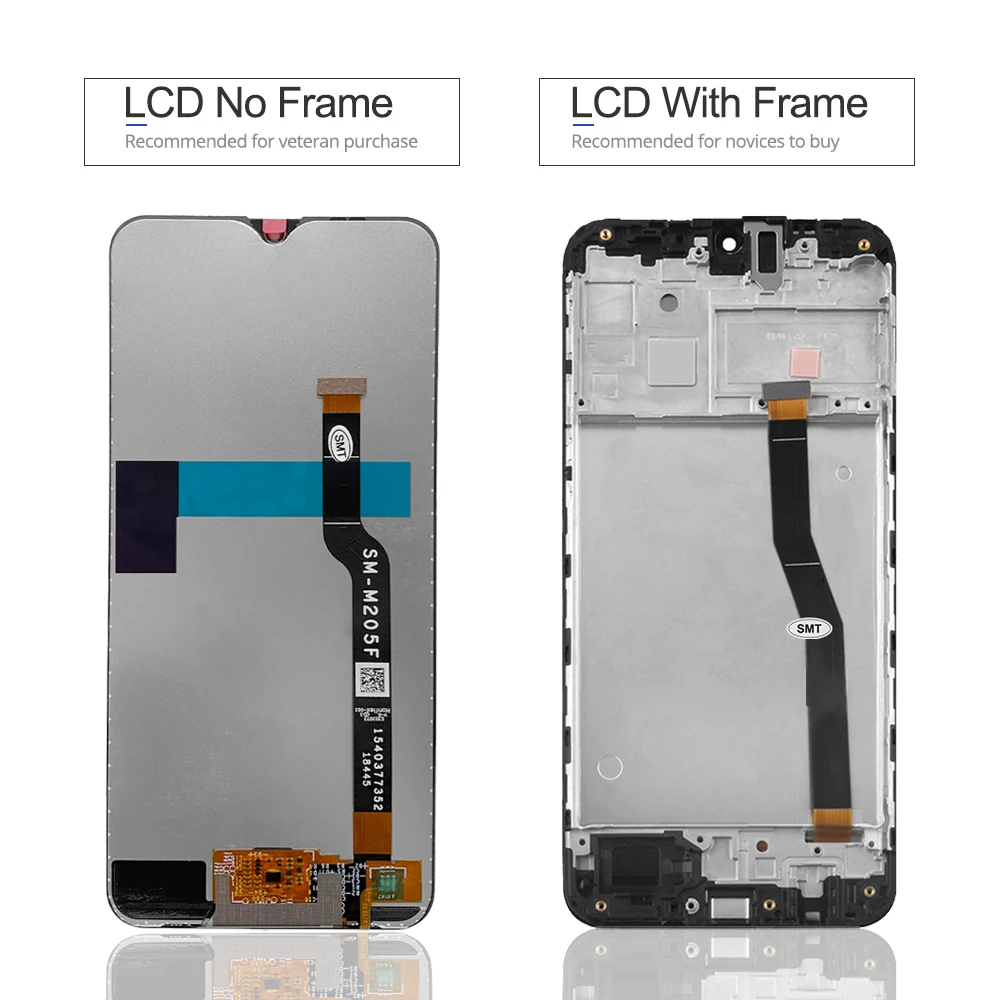 100% 삼성 M20 LCD 터치 스크린 디지타이저 어셈블리에 대한 테스트 삼성 M20 M205 M205F LCD 디스플레이 프레임