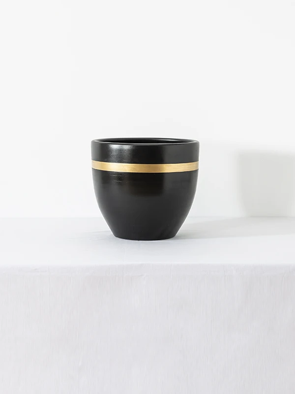 

EWP Saturn Ceramic Gilded Pass Modern Handmade Special Design Ceramic Flowerpot