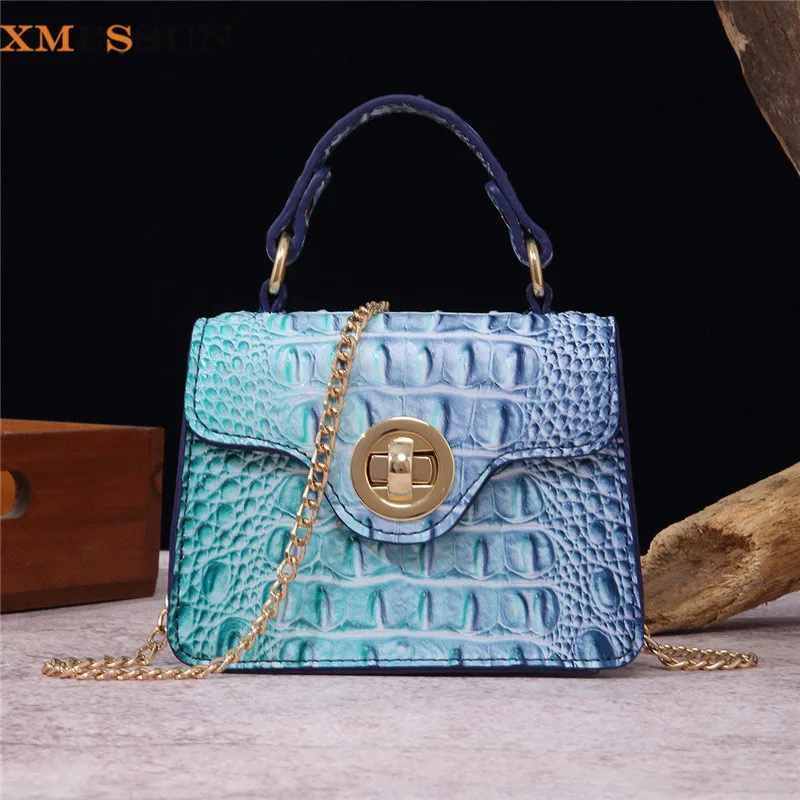 XMESSUN New Trendy Crocodile Pattern Handbags For Women 2026 Fashion Designer Ladies Chain Shoulder Messenger Bag Crossbody Bag