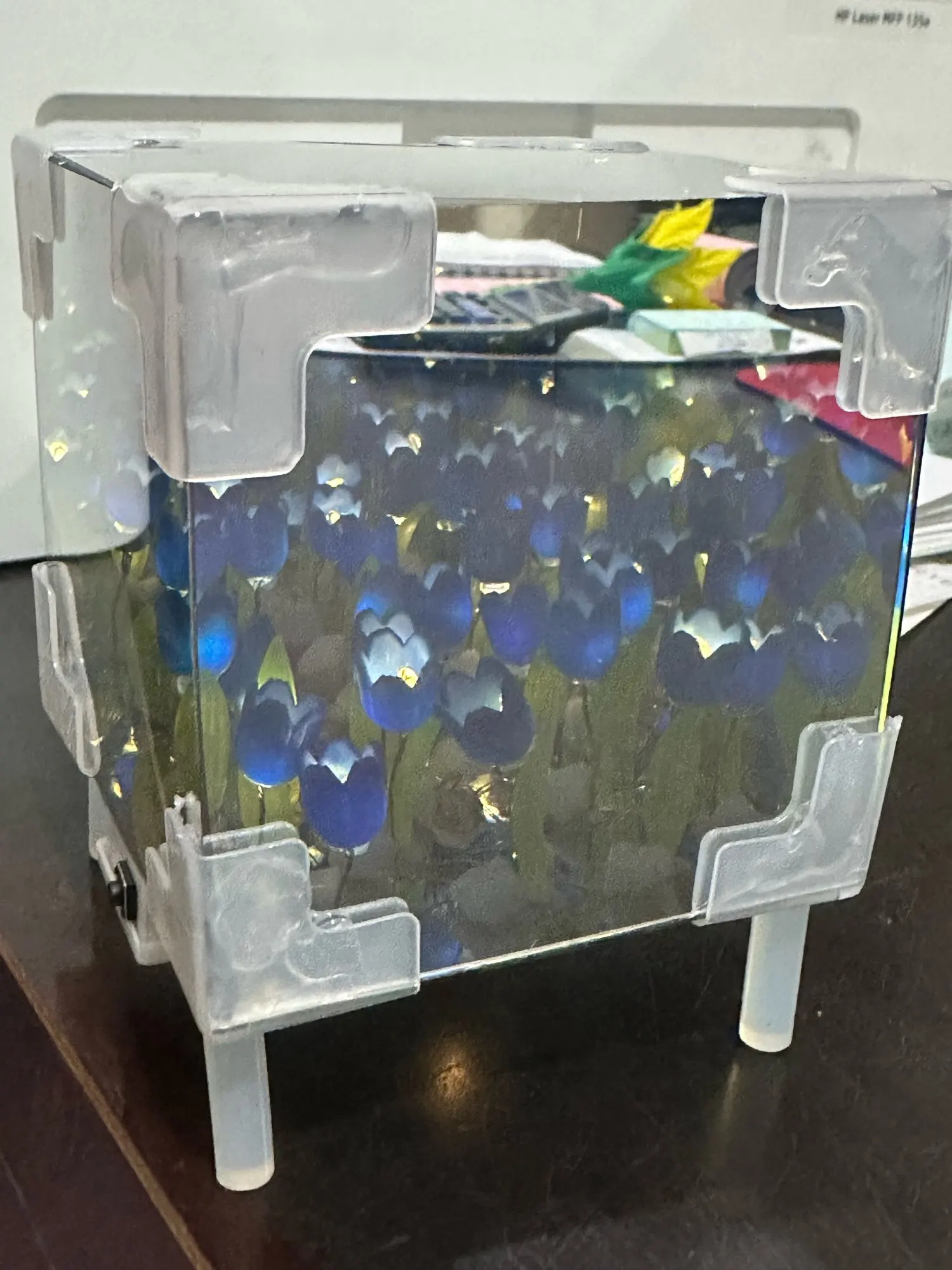 Creative Diy Tulip Flower Sea Cube Three-Dimensional Small Night Lamp photo review