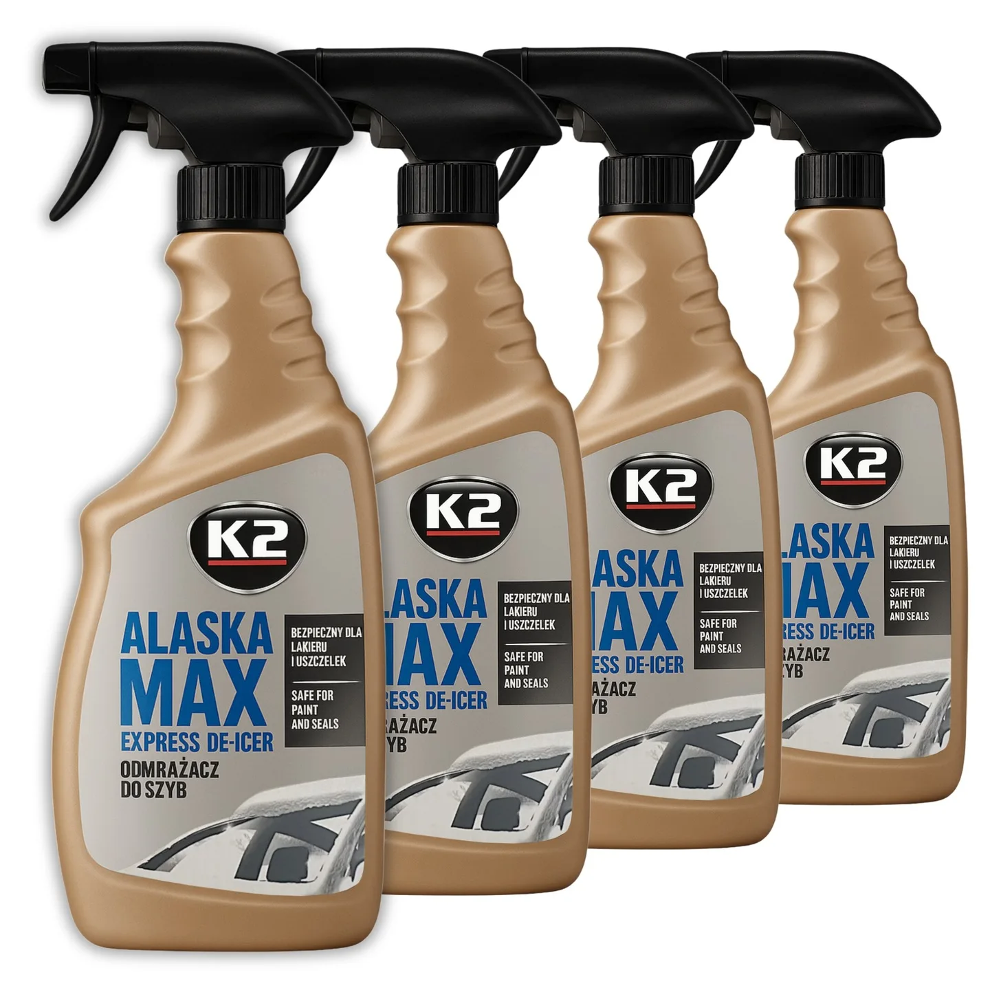 4x Odmrażacz Do Szyb Samochodowych Zestaw K2 Alaska Max 700 ml z Polski za $10.76 / ~40zł