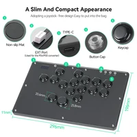 Haute42 FightStick Joystick Arcade Hitbox Button Rim Leverless Controller For PC/PS4/PS5/Switch Control Arcade Stick Controller - Image 5