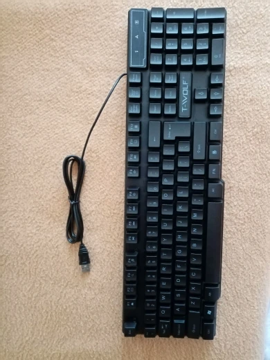 104 Keys Wired Keyboard RGB Colorful Gaming Keyboard Mechanical Feel keyboard Standard Keyboard for Windows Laptop Computer photo review