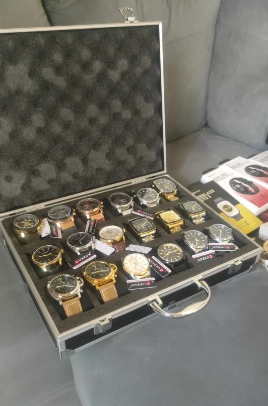 Curren 8452 relógio de quartzo masculino simples moda lazer relógio de negócios preto prateado pulseira de aço inoxidável relógio de pulso para masculino photo review