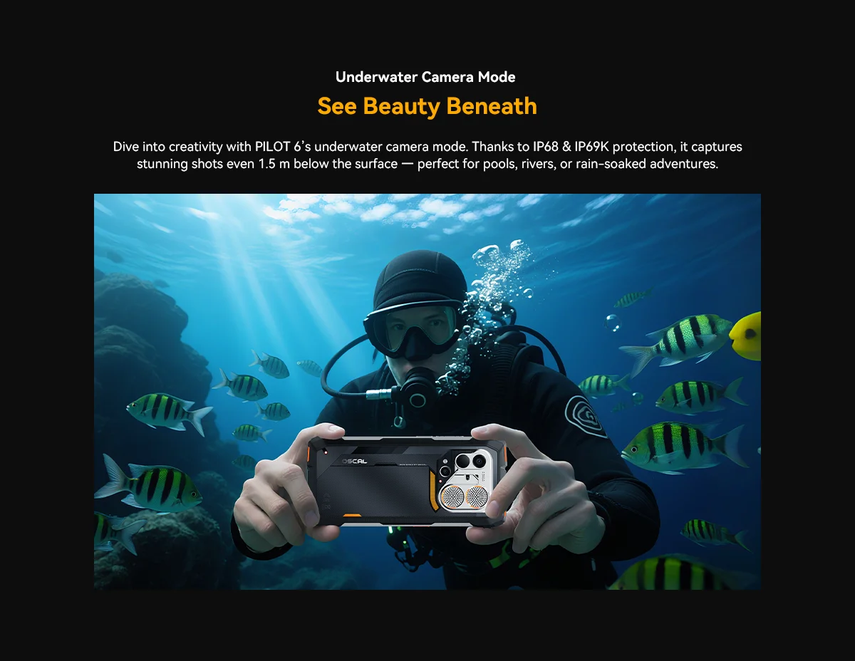 Blackview OSCAL PILOT 6 Wärmebild-Smartphone, robustes Smartphone mit MTK G100, 6,67 Zoll 2,4K-Display, 120 Hz, 12 GB 256 GB, 10000 mAh Akku, Dual-4G – Detail 21