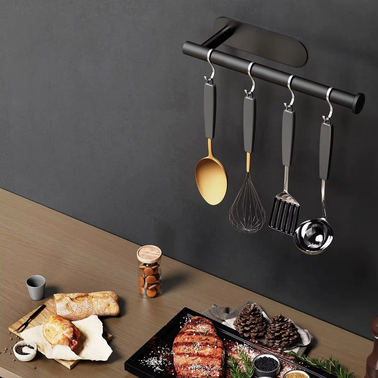 Toilet Paper Holder Organizer Kitchen Towel Rack No Drill Stainless Steel Paper Roll Holder Bathroom Accessories