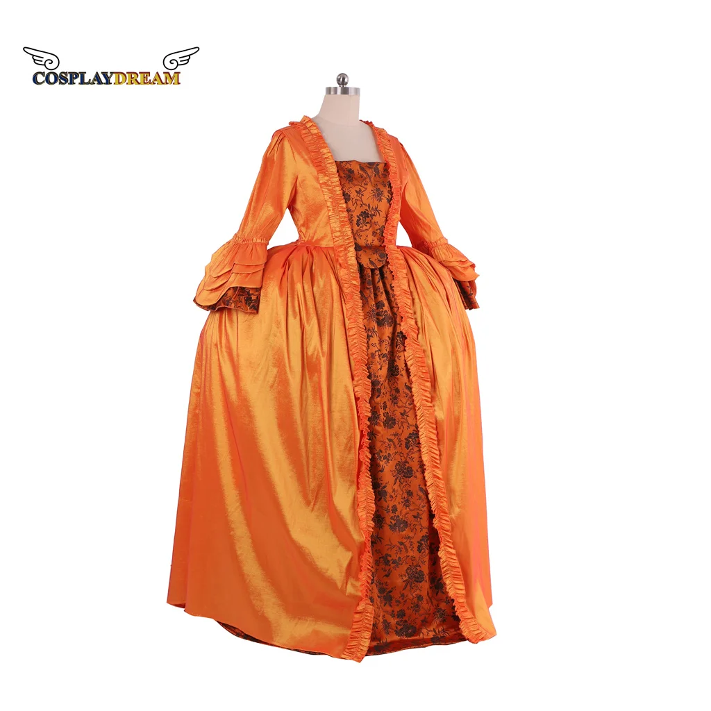 18th Regency Queen Versailles Baroque Belle Dress Civil War Victorian  Rococo Orange Gown Medieval Reenactment Theatre - купить по выгодной цене |  AliExpress