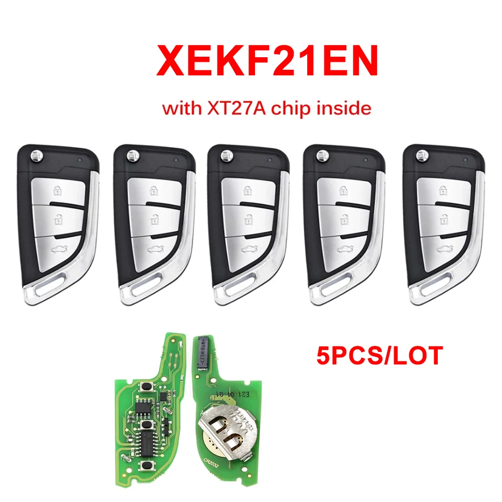 

5 шт. супер пульт дистанционного управления Xhorse XEKF21EN VVDI с чипом XT27A XT27A66 для VVDI2/VDI MINI Key Tool/VVDI Key Tool Max