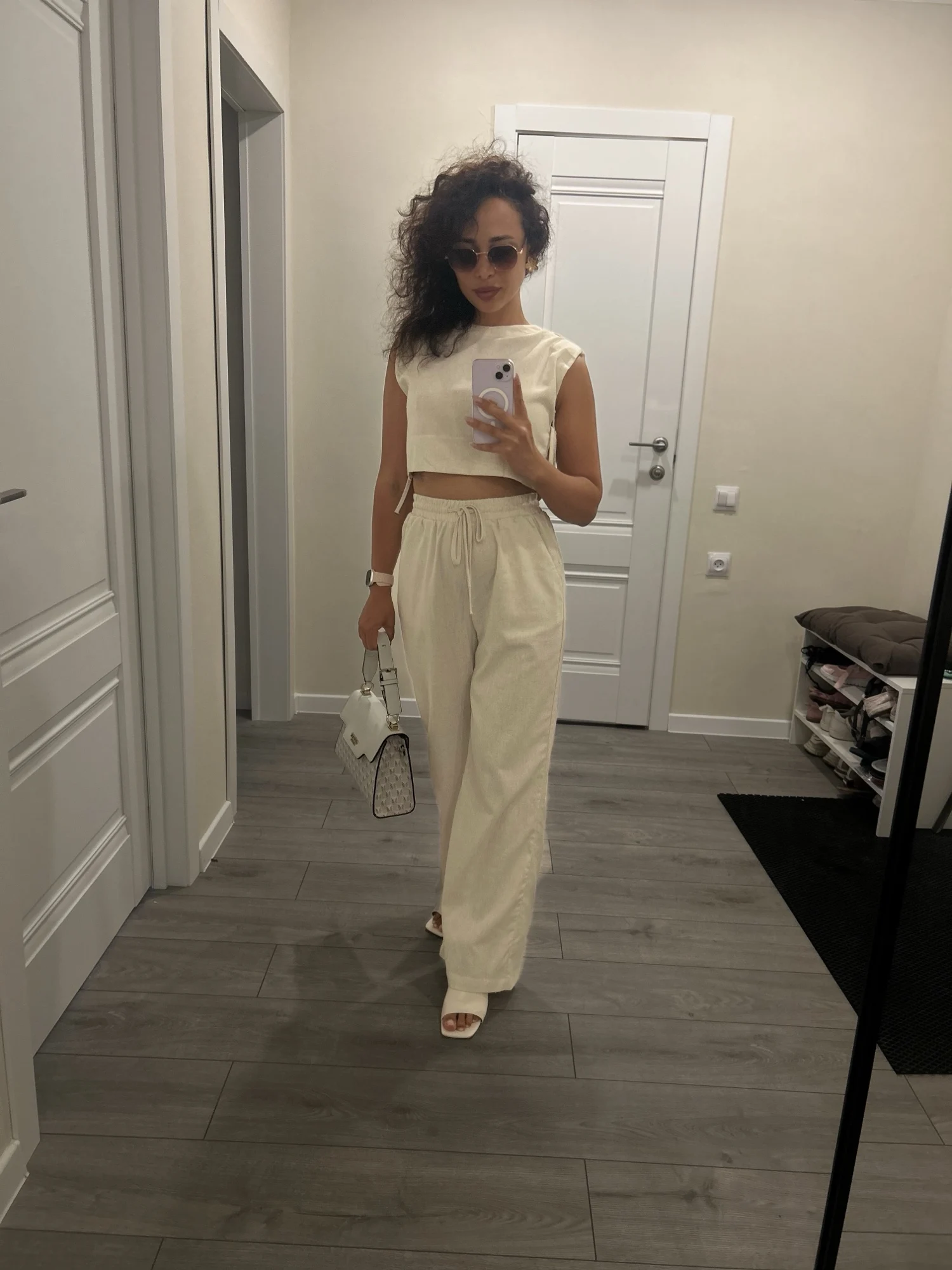 Women's Holiday Linen Two-Piece Set photo review