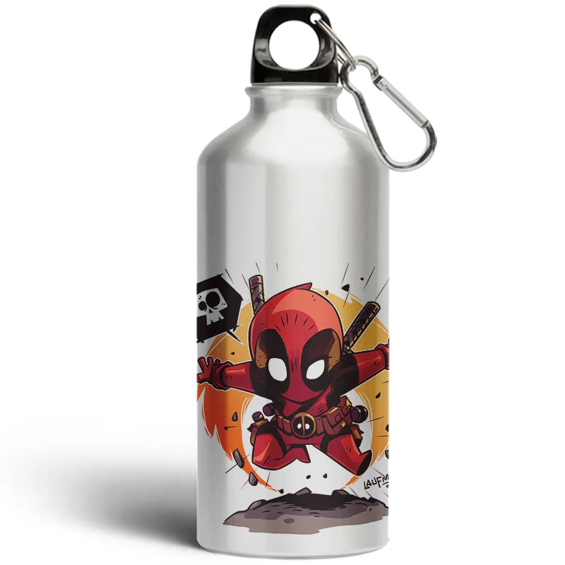 Water bottle printed Marvel Deadpool Shaker sports bike bottle