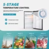 ICYGLEE 3.2 Cu.Ft Mini Fridge with Freezer Compact Refrigerator Mini Refrigerator Adjustable Thermostat for Bedroom Dorm Office 3