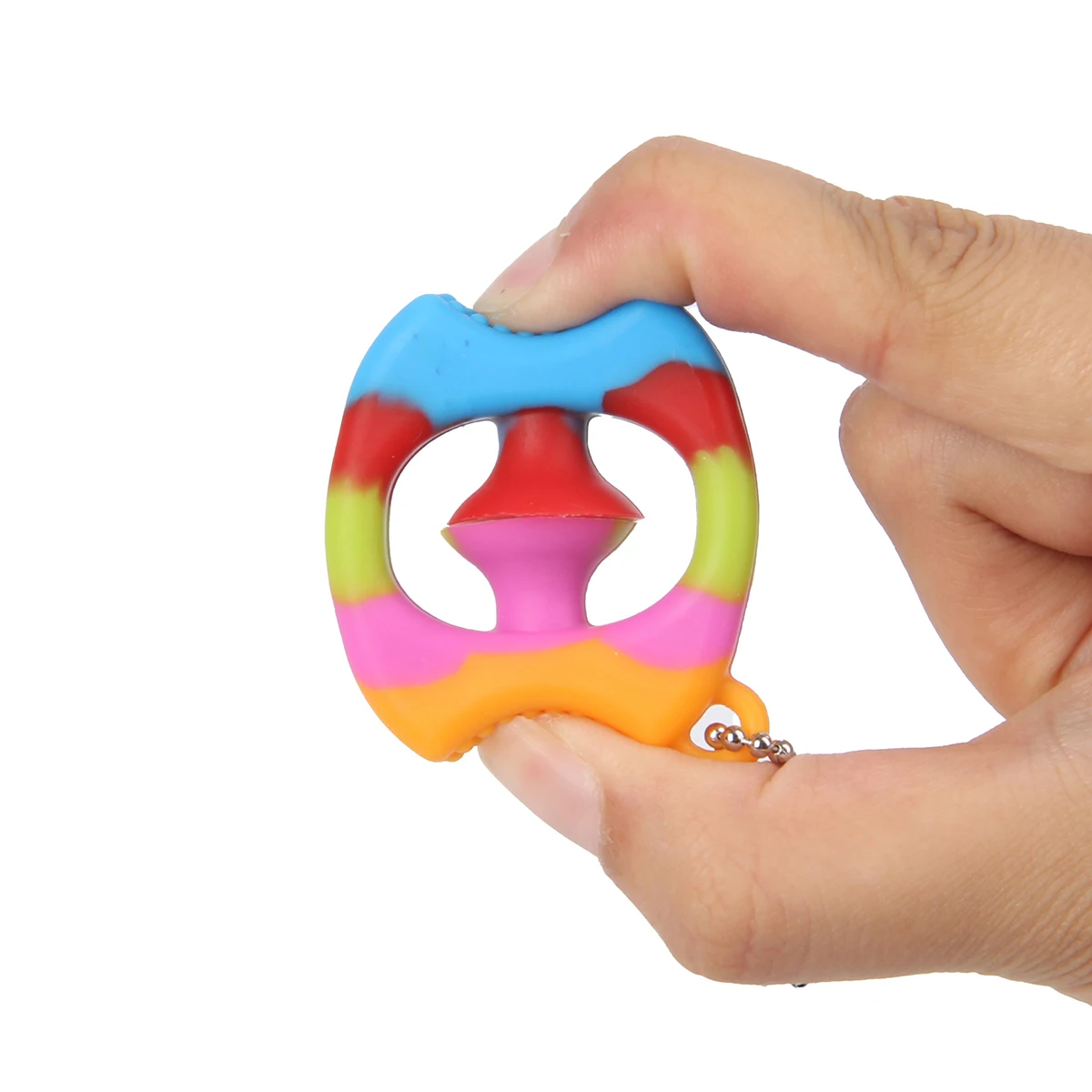 Fidget Sensor Toys Pop Mini Silicone Keychain Adults Stress Relief Sensor Toy Color pressed silicone finger suction cups