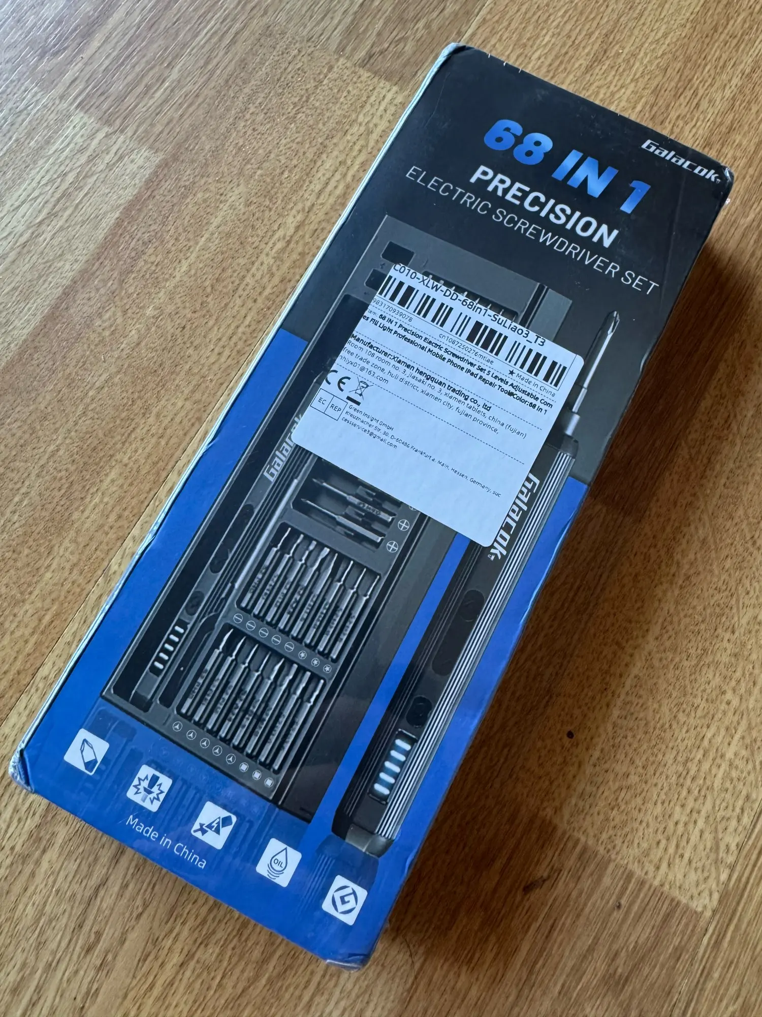 68 IN 1 Precision Electric Screwdriver Set 5 Levels Adjustable Comes Fill Light Professional Mobile Phone IPad Repair Tool photo review