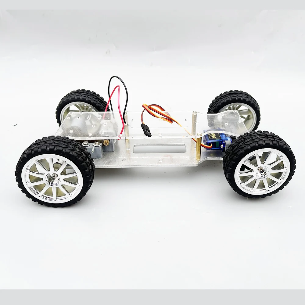 makerbuying C1 Differential Small Car Steering Gear Steering Edition Aluminum Alloy Remote Control Intelligent Car Assembly Make